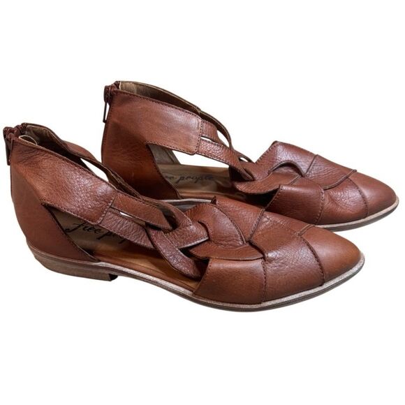 Free People Wanderlust Braided T-strap Pointed Toe Flat - Picture 4 of 13